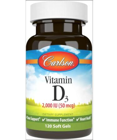 Carlson Labs Carlson Vitamin D3 2000 IU 120 Soft Gels (Vitamin D3)