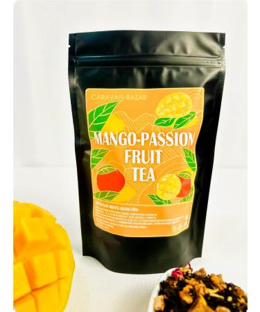 CARAVAN-BAZAAR Tea black large -leaf mango Marakuya with centers 100 g