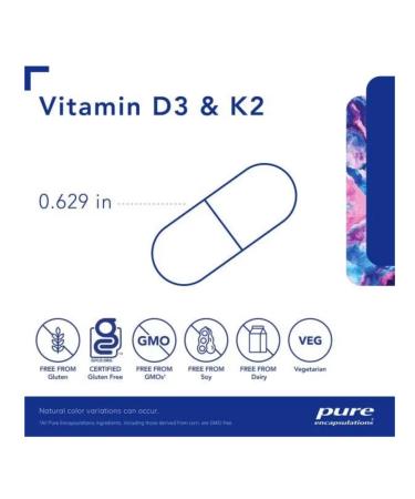 Pure Encapsulations Vitamin D3 K2 4000 IU 120 capsules - Buy Online on GoSupps.com