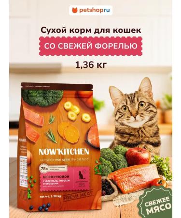 NOW'KITCHEN Cat Fryer Fresh Trout Granfree 1.36kg