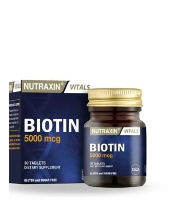 NUTRAXIN BIOTIN 5000 mcg T rkiye - Buy Online on GoSupps.com