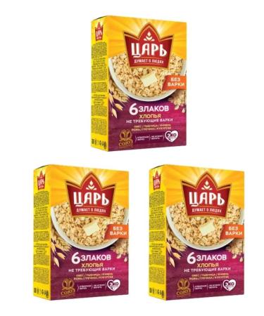 Tsar Flakes of 6 cereals do not require cooking 400 g 3 pcs