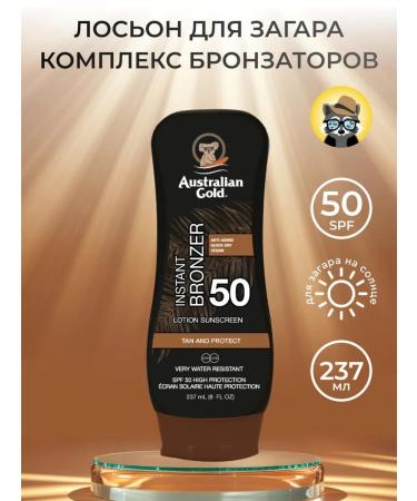 Australian Gold Lotion Sunscreen with Instant Bronzer SPF 50 lotion