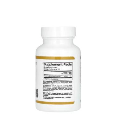 California Gold Nutrition Coenzyme COQ10 100 mg 120 capsules - Buy Online on GoSupps.com