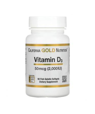 California Gold Nutrition Vitamin D3 2000 me 90 capsules