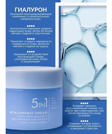 PrettySkin Facial cream 5V1 with hyaluronic acid - Buy Online on GoSupps.com