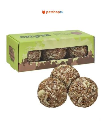 Mr Crisper Honey-grain balls for rodents with nuts 3pcs. 60g