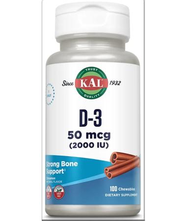 KAL D3 50 MCG 2000 IU 100 Chewables (Vitamin D3)