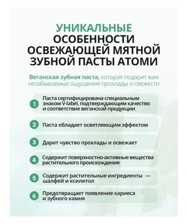 Atomy Toothpaste atomi refreshing with mint 2 tubes of 150 grams - Buy Online on GoSupps.com