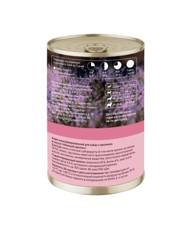 NERO GOLD Canned food for dogs "delicate rabbit" 415g - Buy Online on GoSupps.com