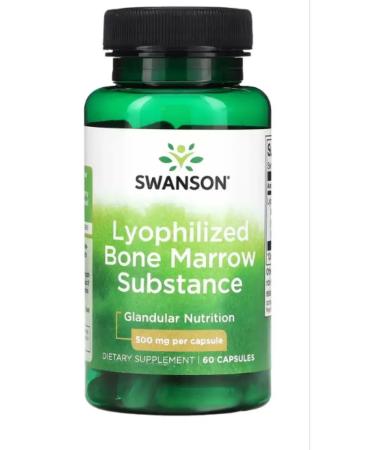 Swanson Lyophilized Bone Marrow Supplement 500 mg 60 Capsules