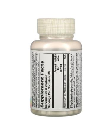Solaray Magnesium citrate 400 mg 90 capsules - Buy Online on GoSupps.com