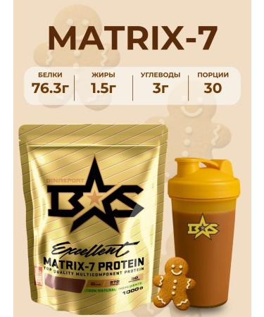 Binasport Matrix-7 Protein 1000 g with the taste of gingerbread - Buy Online on GoSupps.com