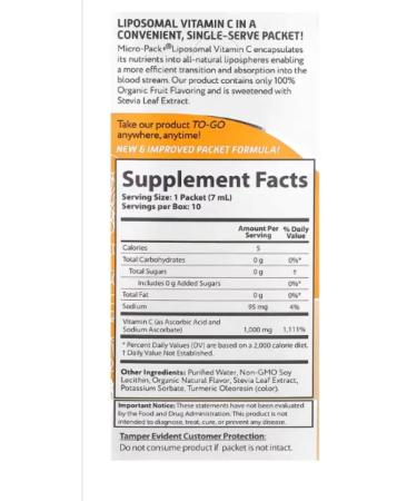 Aurora Nutrascience Vitamin C liposomal 10 bags - Buy Online on GoSupps.com