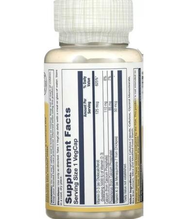 Solaray Vitamins D3 and K2 without soy 120 capsules - Buy Online on GoSupps.com