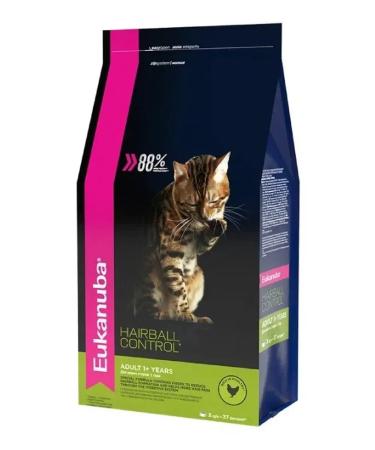 Eukanuba Dry food for cats "Wool's output" 2kg - Buy Online on GoSupps.com