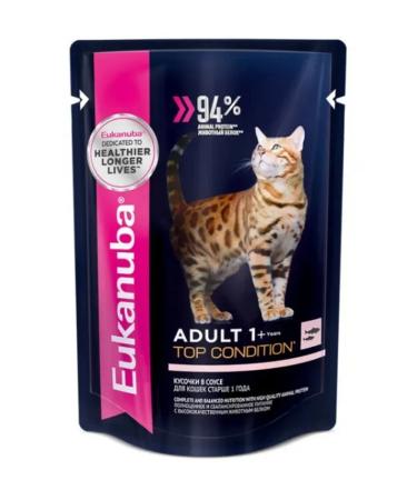 Eukanuba Spider for cats with salmon in sauce 24 x 85g - Buy Online on GoSupps.com