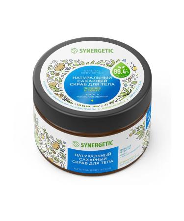 SYNERGETIC Body scrub 300 ml coconut and macadamia oil natural - Buy Online on GoSupps.com