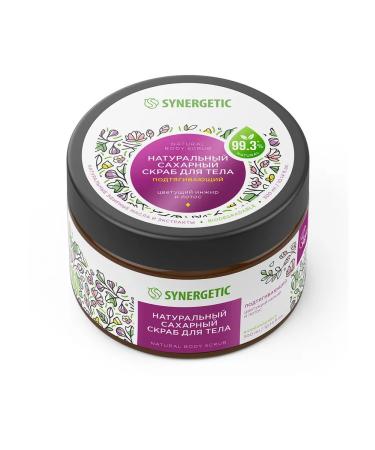 SYNERGETIC Body scrub 300 ml Blooming figs and Lotus natural sah - Buy Online on GoSupps.com