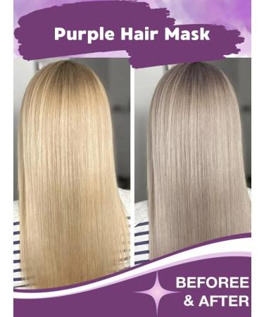 Kerastase Purple Hair Mask neutralizes yellow tones deeply nourishes and brightens light brown platinum white or gray hair. - Buy Online on GoSupps.com
