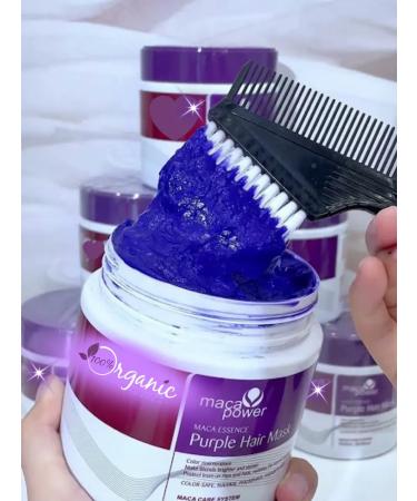 Kerastase Purple Hair Mask neutralizes yellow tones deeply nourishes and brightens light brown platinum white or gray hair. - Buy Online on GoSupps.com