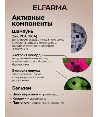 ELFARMA Shampoo with zinc and monardy extract and dandruff balm - Buy Online on GoSupps.com