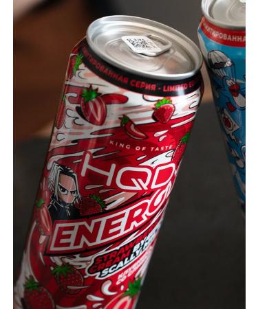 HQD Energetic Energy strawberries with cream 450 ml 6 cans - Buy Online on GoSupps.com