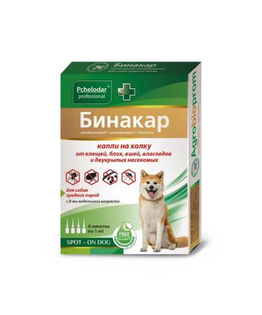 Beekeeper Drops from fleas and ticks for dogs of medium breeds - 1 ml No. 4