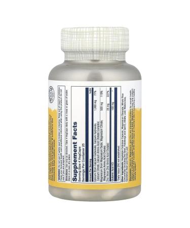 Solaray Calcium magnesium and zinc 100 plant capsules - Buy Online on GoSupps.com