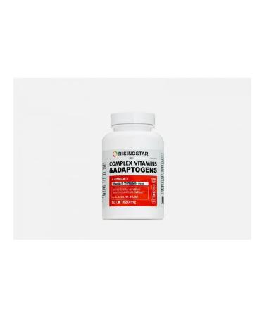 RisingStar complex of vitamins and adaptogens with omega-3 caps