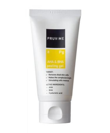 Pruv Me Pg 8 Aha and Bha Peeling Gel Pilling Gel for L 75ml