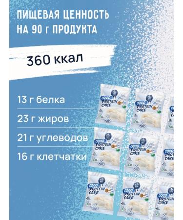 FIT KIT Protein cookies COCO Protein Cake Coconut Pounds 8pcs x 90g - Buy Online on GoSupps.com