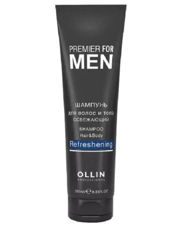 OLLIN PROFESSIONAL Hair and body shampoo refreshing Premier for Men