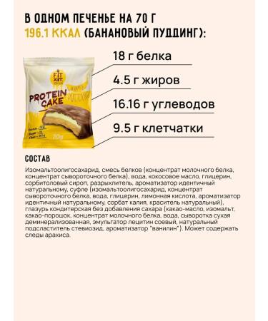 FIT KIT Protein cookies Protein Cake assorted 10pc x 70g - Buy Online on GoSupps.com