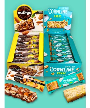 KDV Cornline coconuts and nut go almonds