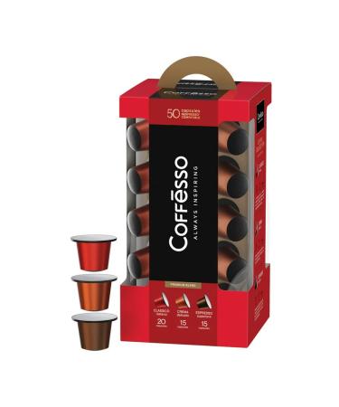 COFFESSO Coffee in capsules of 50 portions of assorted 3 tastes for Nespresso 100 - Buy Online on GoSupps.com