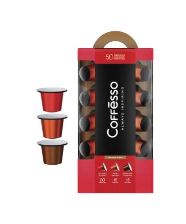 COFFESSO Coffee in capsules of 50 portions of assorted 3 tastes for Nespresso 100 - Buy Online on GoSupps.com