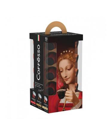 COFFESSO Coffee in capsules of 50 portions of assorted 3 tastes for Nespresso 100 - Buy Online on GoSupps.com