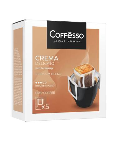 COFFESSO Coffee in Crema Cato Drip packages 5 servings 9 g 102312 - Buy Online on GoSupps.com