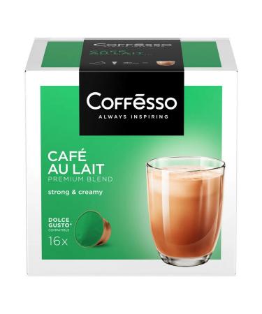 COFFESSO Coffee in Cafe Au Lait capsules for Dolce Gusto 16 Coffee machines - Buy Online on GoSupps.com