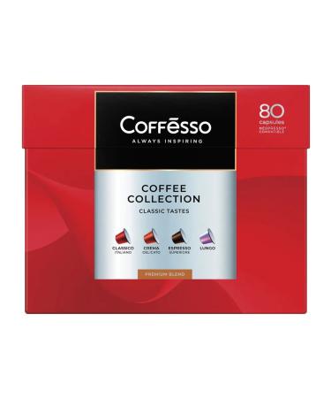 COFFESSO Coffee in capsules of 80 portions of assorted 4 tastes for Nespresso 101