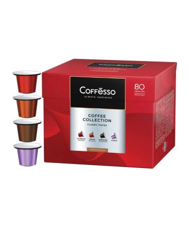 COFFESSO Coffee in capsules of 80 portions of assorted 4 tastes for Nespresso 101 - Buy Online on GoSupps.com