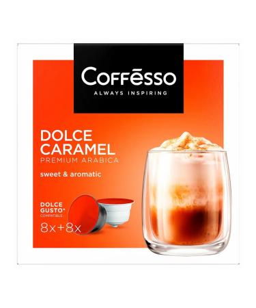 COFFESSO Dolce Caramel capsules for Dolce Gusto 8 coffee machines - Buy Online on GoSupps.com