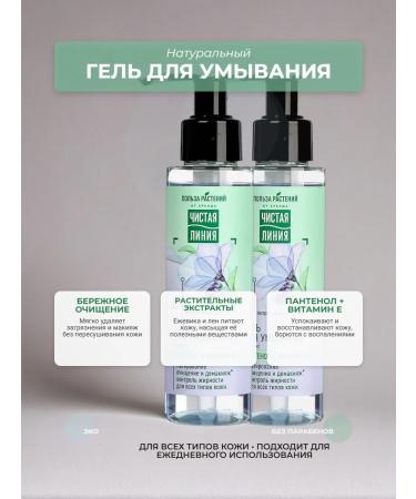 Clean line Washing gel benefits to matting 2 pcs 115 ml