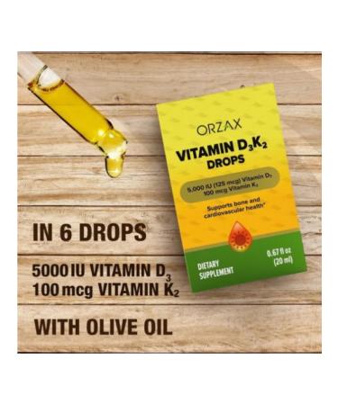 ORZAX Amazon Vitamin D3 K2 drops 5000 Vitamin D3 K2