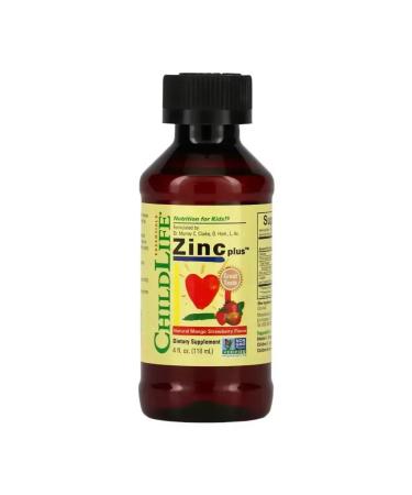 ChildLife Zinc plus zinc natural taste of mangoes and strawberries