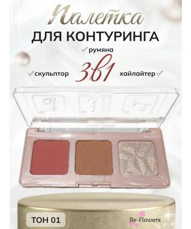 TAJ CRISTAL Palette for contouring 3 in 1