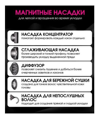 Super hair drier Feng for a professional hair with 5 nozzles and ionization - Buy Online on GoSupps.com