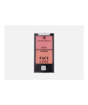 SHINEWELL Double blush with matte and shimmer effect Face Line