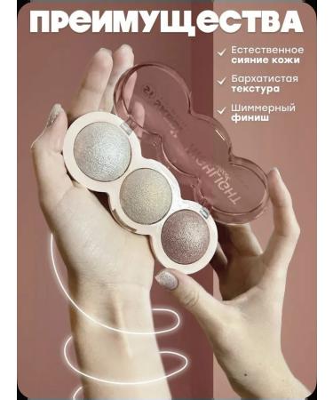 Palette of dry haylaiters for the face shiny shadows tone 04 - Buy Online on GoSupps.com